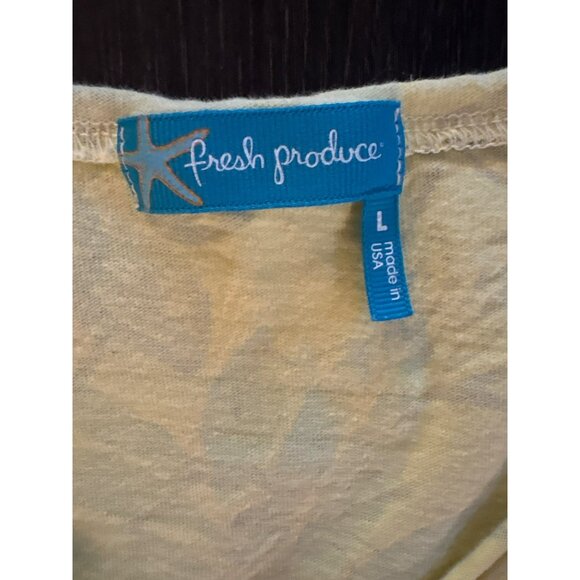 Fresh Produce Yellow Floral A-Line Dress With Ruffle Hem V-Neck Short Sleeves 10 - Picture 3 of 7